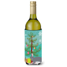 """"Caroline's Treasures Giant Chinchilla Rabbit Christmas Decorative Bottle Hugger 750ml Multicolor""""