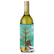 Caroline's Treasures English Pouter Pigeon Christmas Decorative Bottle Hugger 750ml Multicolor