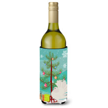 Caroline's Treasures Silver Fantail Pigeon Christmas Decorative Bottle Hugger 750ml Multicolor