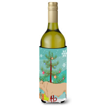 "Caroline's Treasures Capa Decorativa de Natal para Garrafa de Vinho Charolais, 750ml, Multicolor"