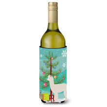 Caroline's Treasures Alpaca Christmas Decorative Bottle Hugger  750ml  Multicolor