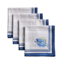 Maison d' Hermine Napkins 100% Cotton Set of 4 Decorative Napkin Washable Cloth Napkins for Gifts Home Wedding Restaurant Buffet Party & Camping