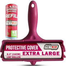 Metkix Extra großer Fusselroller 6,3" (16cm) mit Nachfüllung und Schutzabdeckung