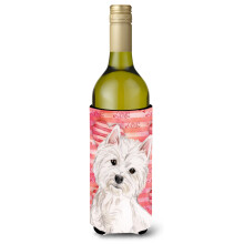 Caroline's Treasures Westie Love Decorative Bottle Hugger 750ml Multicolor