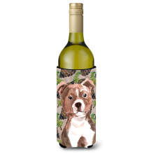 "Caroline's Treasures Red Staffie Bull Terrier Abetos Garrafa Decorativa, 750ml, Multicolor"
