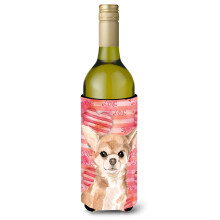 """"Caroline's Treasures Chihuahua Love Decorative Bottle Hugger 750ml Multicolor""""