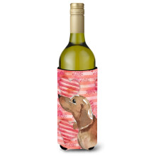 """"Caroline's Treasures Red Tan Dachshund Love Decorative Bottle Hugger 750ml Multicolor""""