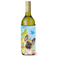 """"Caroline's Treasures Fawn French Bulldog Christmas Decorative Bottle Hugger 750ml Multicolor""""