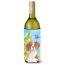 Caroline's Treasures Brittany Spaniel Christmas Decorative Bottle Hugger 750ml Multicolor