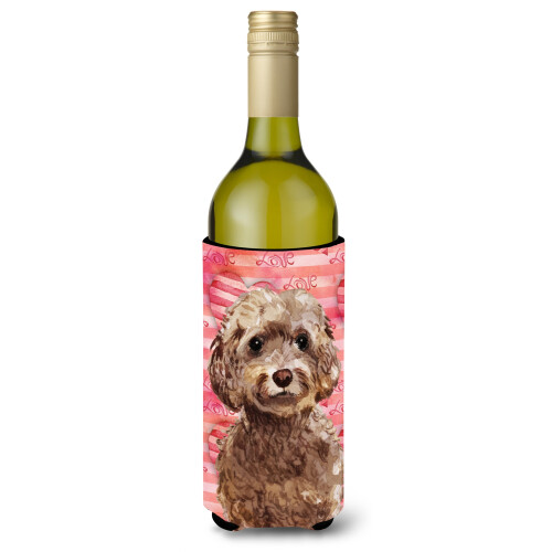 """"Caroline's Treasures Brown Cockapoo Love Decorative Bottle Hugger  750ml  Multicolor""""