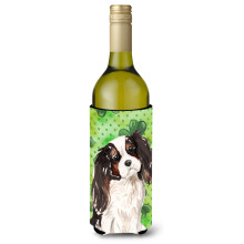 """"Caroline's Treasures Tricolor Cavalier Spaniel St. Patrick's Decorative Bottle Hugger 750ml Multicolor""""