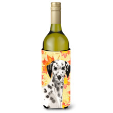 """"Caroline's Treasures Dalmatian Fall Decorative Bottle Hugger 750ml Multicolor""""