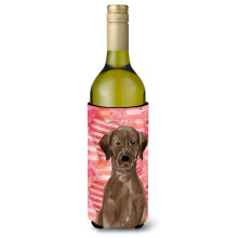 """"Caroline's Treasures Chocolate Labrador Love Decorative Bottle Hugger 750ml Multicolor""""