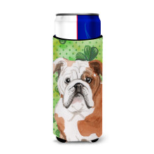 Caroline's Treasures Buldog angielski Św. Patryk Ozdobna puszka Hugger Slim Multicolor""""