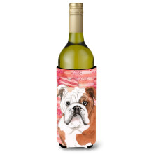 """"Caroline's Treasures English Bulldog Love Decorative Bottle Hugger 750ml Multicolor""""