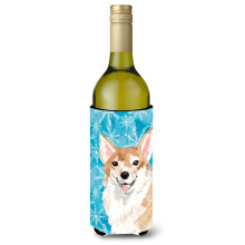 Caroline's Treasures Corgi Winter Decorative Bottle Hugger 750ml Multicolor
