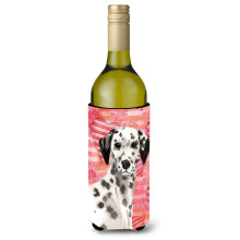 Caroline's Treasures Dalmatian Love Decorative Bottle Hugger  750ml  Multicolor