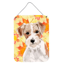Caroline's Treasures Wire Hair Jack Russell Fall Metal Print  16 x 12  Multicolor