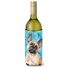 Caroline's Treasures Fawn French Bulldog Winter Decorative Bottle Hugger  750ml  Multicolor