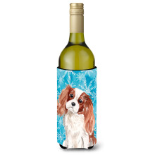 """"Caroline's Treasures Blenheim Cavalier Spaniel Winter Decorative Bottle Hugger 750ml Multicolor""""