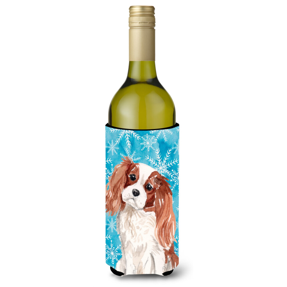 Coffret D Coratif D'hiver Pour Bouteille 750 Ml, Multicolore, Blenheim Cavalier Spaniel, Caroline's Treasures-image