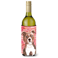 "Caroline's Treasures Red Staffie Bull Terrier Love Hugger para Garrafa, 750ml, Multicolor"
