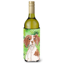 Caroline's Treasures Brittany Spaniel St. Patrick's Decorative Bottle Hugger 750ml Multicolor