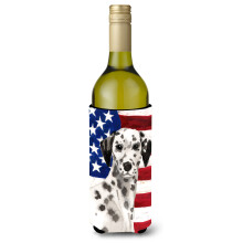 """"Caroline's Treasures Dalmatian Patriotic Decorative Bottle Hugger 750ml Multicolor""""
