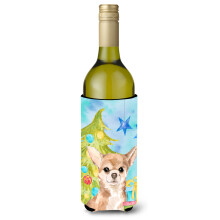 Caroline's Treasures Chihuahua Christmas Decorative Bottle Hugger 750ml Multicolor