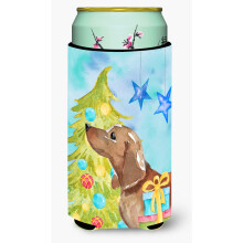 """"Caroline's Treasures Red Tan Gravhund juledekorativ Can Hugger Tall Multicolor""""