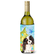 Caroline's Treasures Tricolor Cavalier Spaniel Christmas Decorative Bottle Hugger 750ml Multicolor