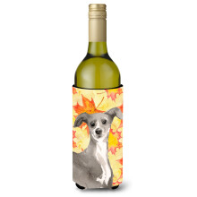 """"Caroline's Treasures Italian Greyhound Fall Decorative Bottle Hugger 750ml Multicolor""""