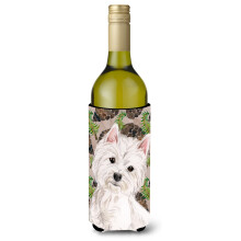 Caroline's Treasures Westie Pine Cones Decorative Bottle Hugger  750ml  Multicolor