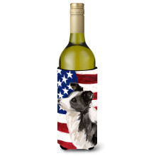 "Caroline's Treasures Border Collie Decorativo para Garrafa, 750ml, Multicolor"