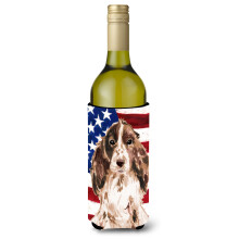 Caroline's Treasures Brown Parti Patriotic Decorative Bottle Hugger 750ml Multicolor