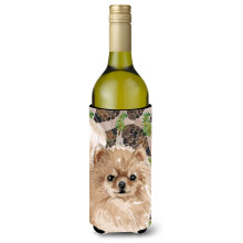 """"Caroline's Treasures Pomeranian Pine Cones Decorative Bottle Hugger 750ml Multicolor""""