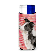 Caroline's Treasures Border Collie Love Dekodose Hugger Slim Mehrfarbig