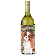 """"Caroline's Treasures Blenheim Cavalier Spaniel Pine Cones Decorative Bottle Hugger 750ml Multicolor""""