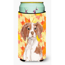 Caroline's Treasures Brittany Spaniel Fall Decorative Can Hugger  Tall  Multicolor
