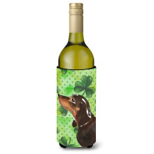 """"Caroline's Treasures Black and Tan Dachshund St. Patrick's Decorative Bottle Hugger 750ml Multicolor""""