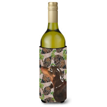 """"Caroline's Treasures Black and Tan Dachshund Pine Cones Decorative Bottle Hugger 750ml Multicolor""""