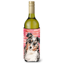 "Caroline's Treasures Australian Shepherd Love - Suporte Decorativo para Garrafa, 750ml, Multicolorido"