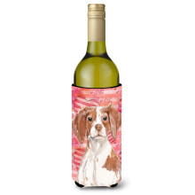 Caroline's Treasures Brittany Spaniel Love Decorative Bottle Hugger 750ml Multicolor