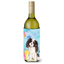 """"Caroline's Treasures Tricolor Cavalier Spaniel Easter Decorative Bottle Hugger 750ml Multicolor""""