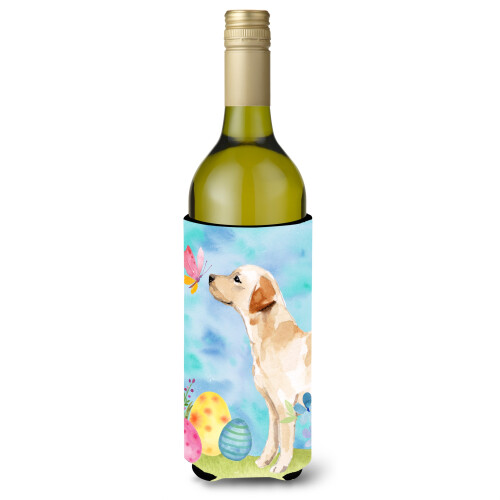 """"Caroline's Treasures Yellow Labrador #2 Easter Decorative Bottle Hugger  750ml  Multicolor""""