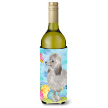 Caroline's Treasures Grey Standard Poodle Easter Decorative Bottle Hugger 750ml Multicolor