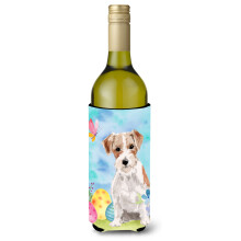Caroline's Treasures Wire Hair Jack Russell Easter Decorative Bottle Hugger 750ml Multicolor