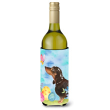 """"Caroline's Treasures Black and Tan Dachshund Easter Decorative Bottle Hugger 750ml Multicolor""""