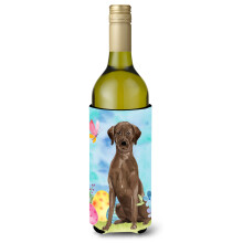 Caroline's Treasures Chocolate Labrador Easter Decorative Bottle Hugger 750ml Multicolor