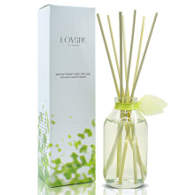 LOVSPA Sparkling Citrus Scented Sticks Reed Diffuser Set - Energize - A Spring Scent of Bright Lemons & Fresh Greens - Citrus Sage & Sandalwood